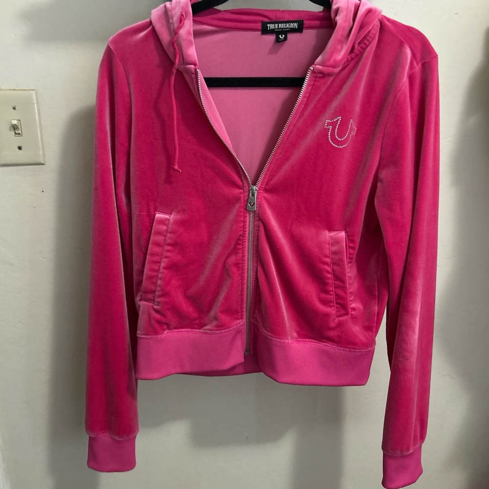 True Religion Fuchsia Women's Zip-Up Jacket